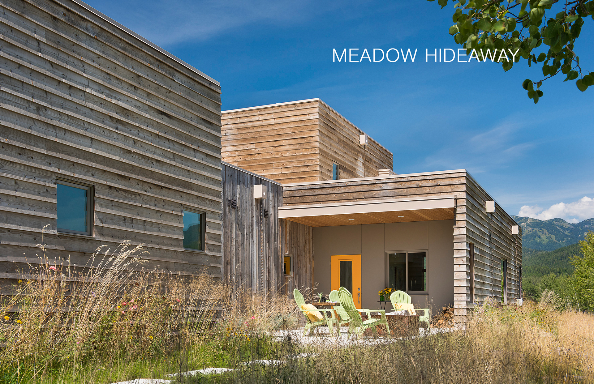 Curved architectural timber ceiling in luxury Montana residence
