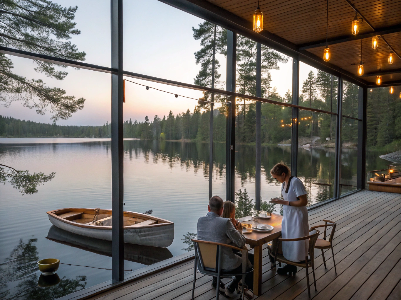 Glass-Enclosed Dining Pavilion
