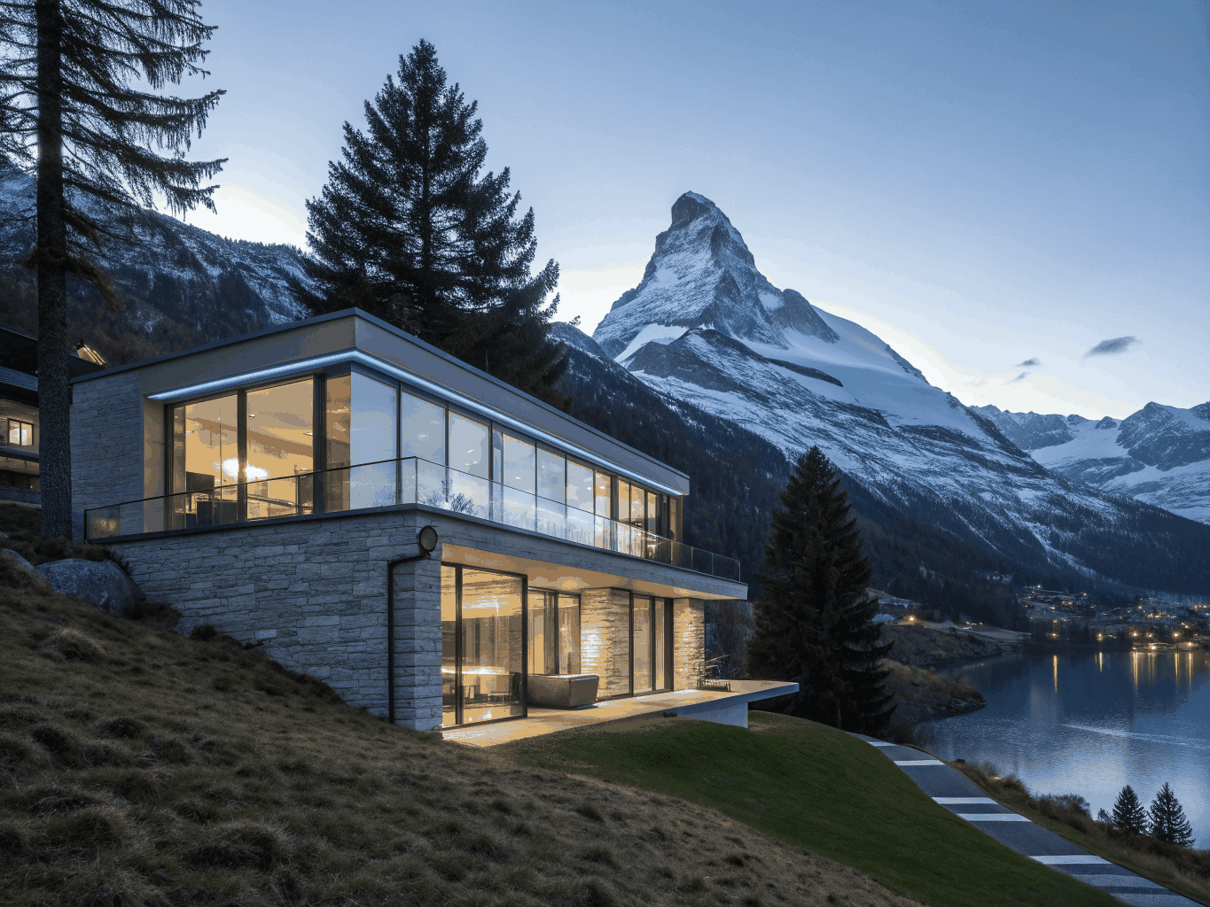 Alpine Ridge Twilight Cantilever - Mountain Modern in Helena, Montana