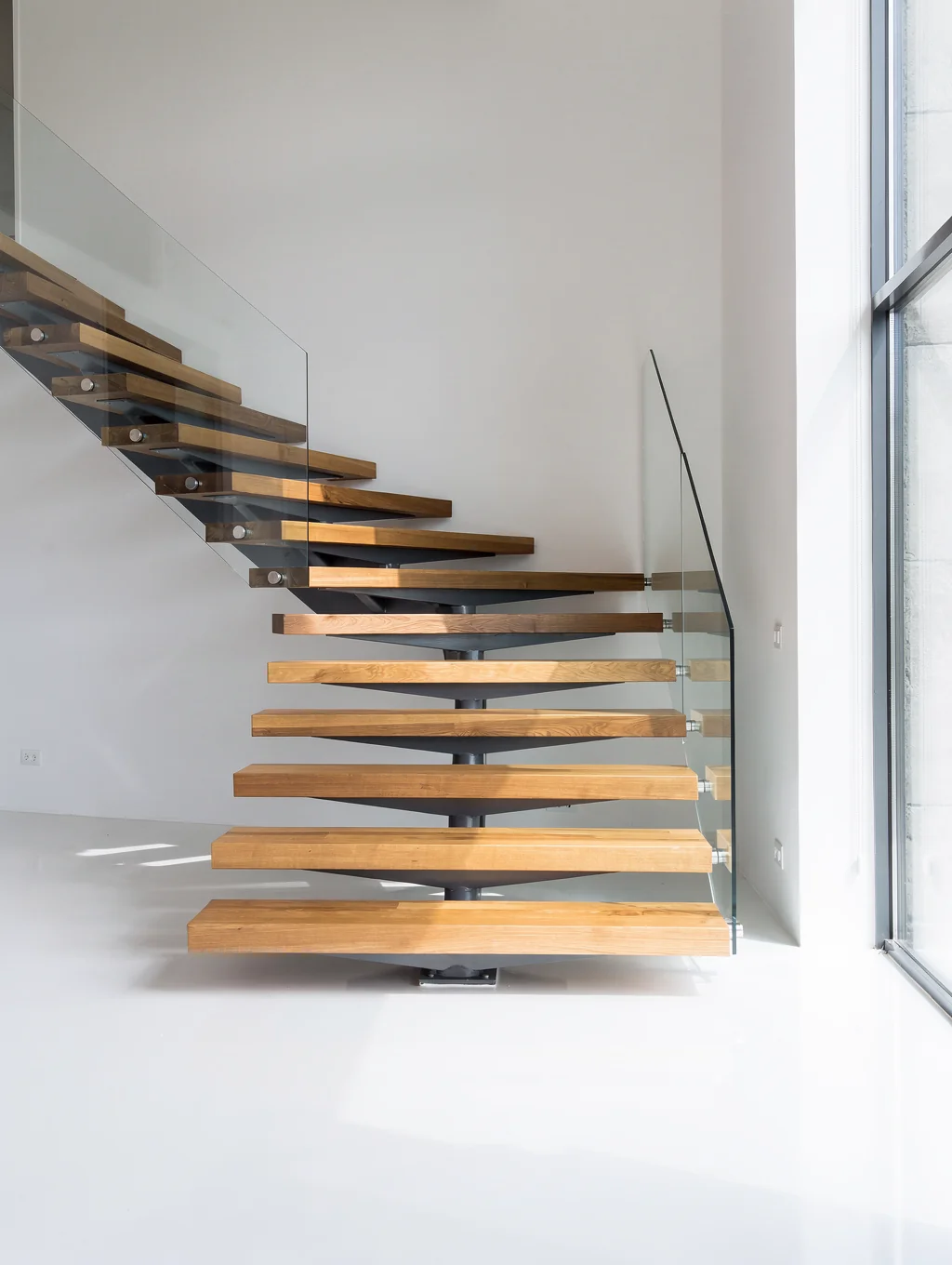 Floating Steel & Fir Stairway
