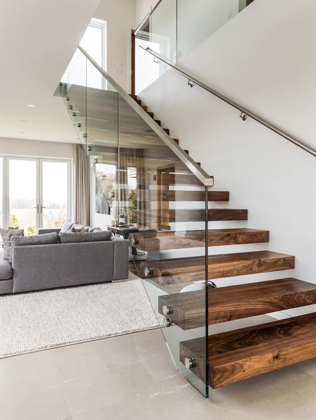 Floating Steel Staircase & Vault - Structural Artistry in Missoula, Montana