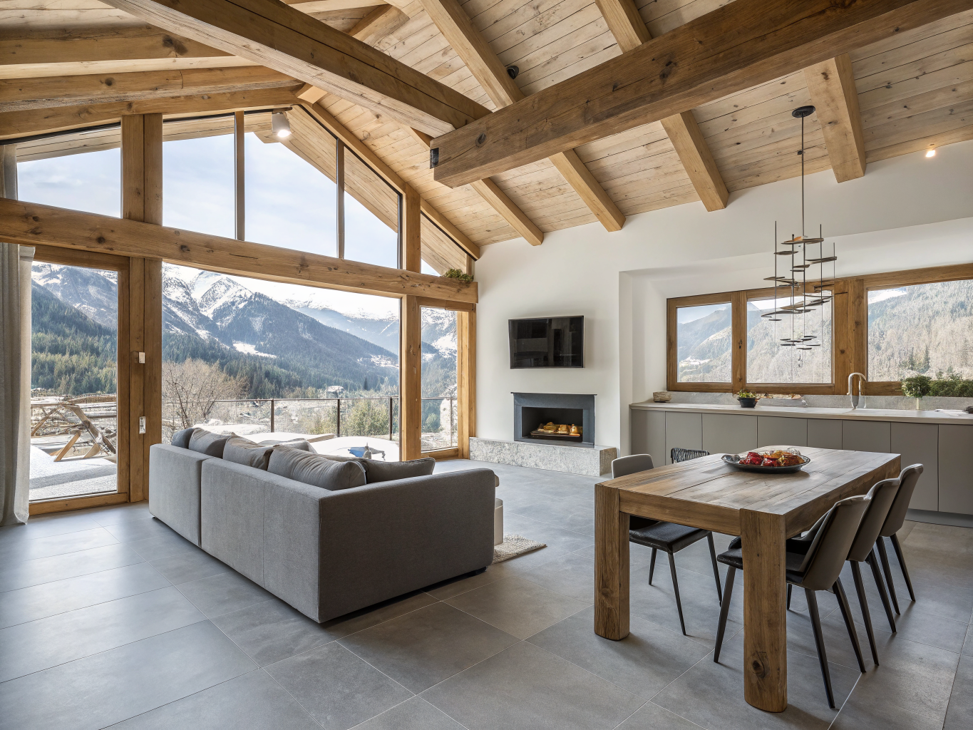 Heritage Hearth & Timber Greatroom - Interior Craft in Whitefish, Montana